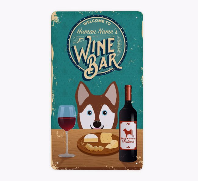 Wine Bar: Personalised {breedFullName} Metal Sign